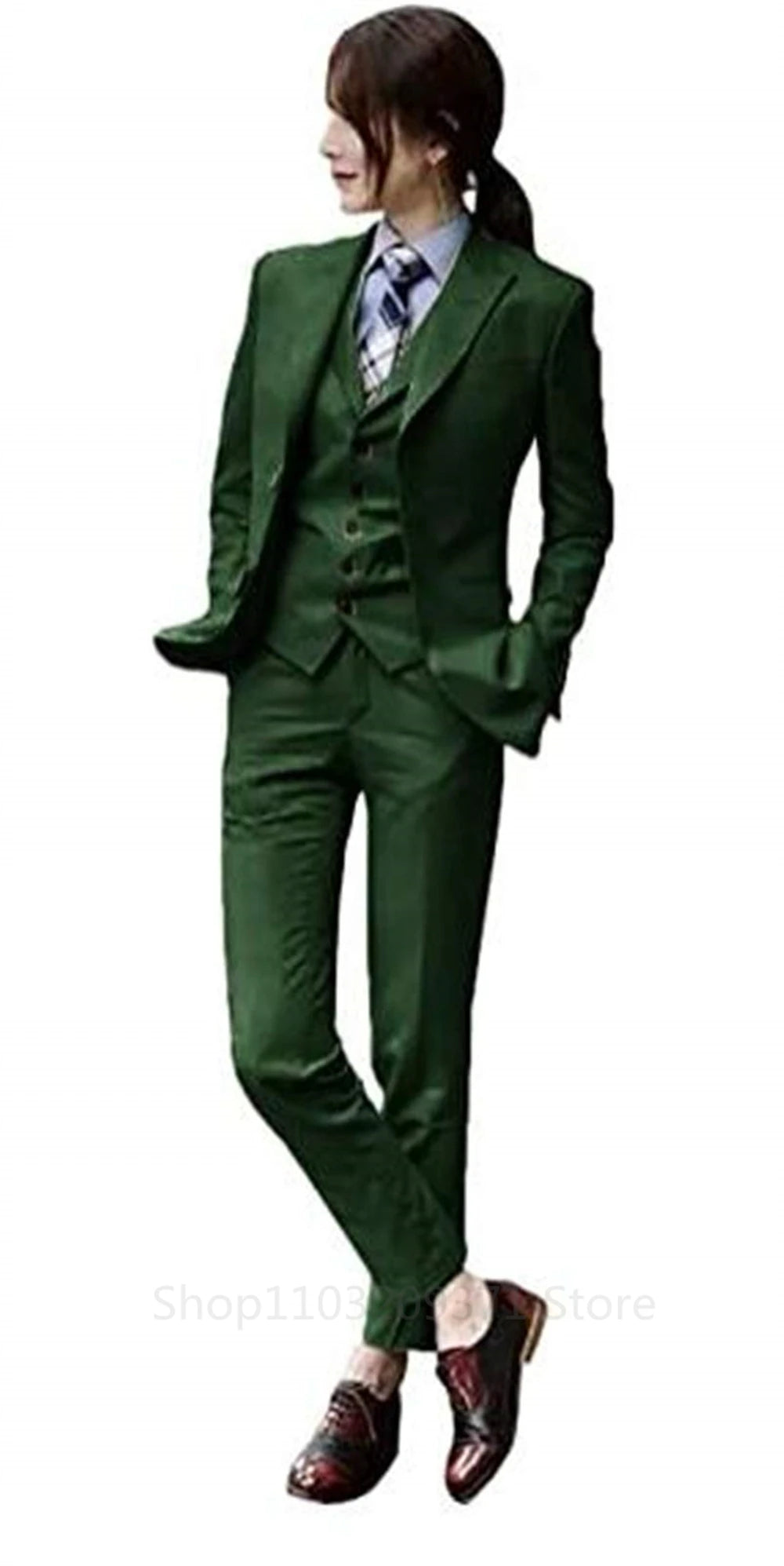 Women's Suits Three Piece Suits Business Plus Size Workwear Jackets Vests Pants Custom Sizes Ladies Groom Tuxedo Office Set