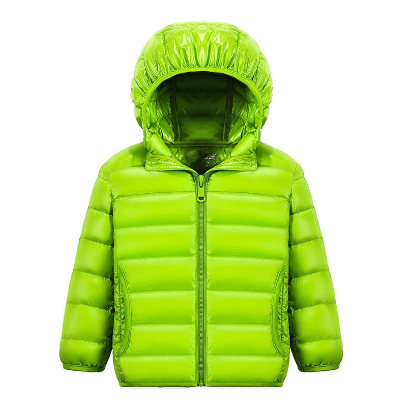 Girls Down Jacket Fashion Children Winter Coat Kids Ultra Light Winter Jackets for Girls Portable Hooded Down Coats for Teenage