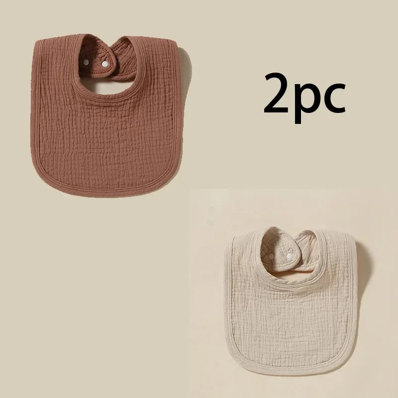 Personalized Baby Saliva Towel Pure Cotton Scarf Baby Feeding Stuff Infant Boys & Girls Custom Name Bib Gift 2Pcs