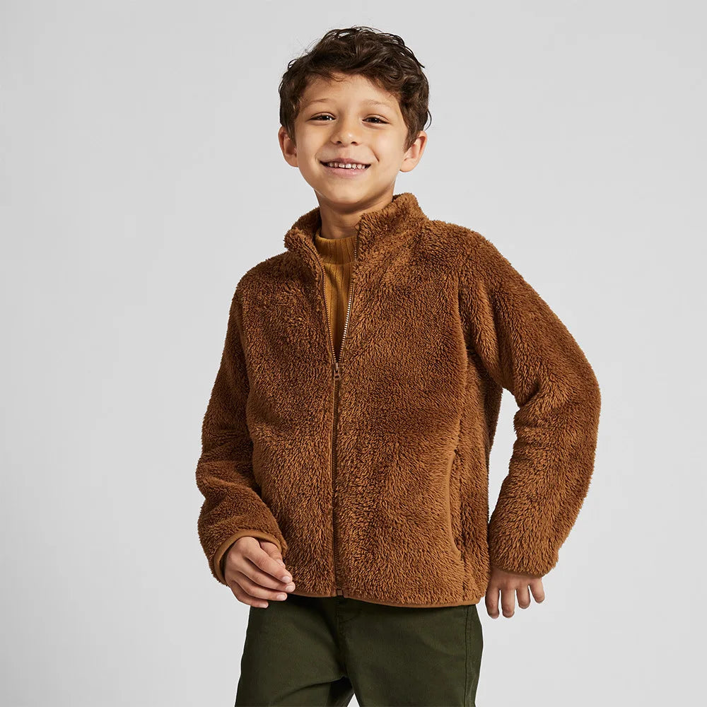 Winter Warmth Girls and Boys Plain Full Polar Fleece Turtleneck Zip Jackets Child Coat School Kids Outfit Tops 5-14 Years