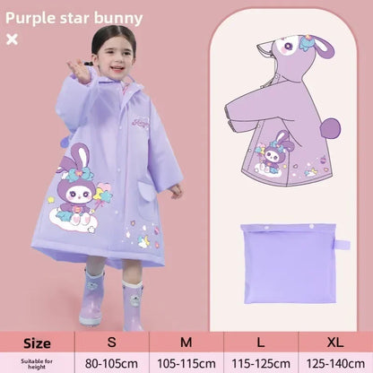 Cartoon raincoats, girls' and boys' raincoats