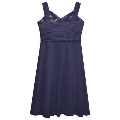 Teens Girls Elegant Party Dress Prom Evening Birthday Wedding Bridesmaid Gown Sleeveless Ruched Bodice Chiffon Princess Dresses