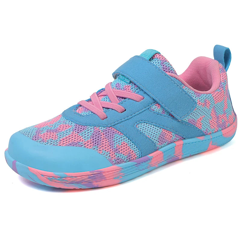 Children's Sports Shoes For Boys And Girls Simple Breathable Wide Barefoot Shoes Lightweight Non-slip Children's Walking Shoes