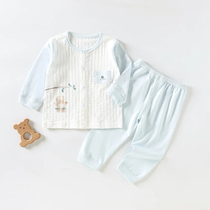 Baby Underwear Set Pure Cotton Summer Baby Split Pajamas Children's Home Clothes Light and Breathable