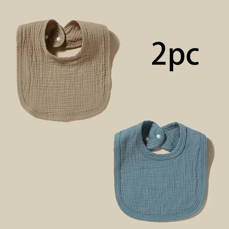Personalized Baby Saliva Towel Pure Cotton Scarf Baby Feeding Stuff Infant Boys & Girls Custom Name Bib Gift 2Pcs