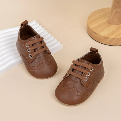 Baby Boys Girls Shoes Fashion T-strap Spring Autumn Retro Leather Casual Walking Shoes Rubber Soft Anti-slip Sole First Walkers