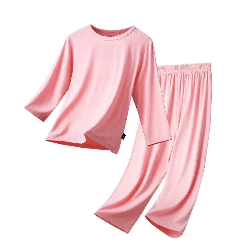 Kids Pajamas Set Loungewear Soft Cotton Children Boys Girls Baby Spring Autumn Long Sleeve Home Sleepwear Set 2-15Y ropa de niña