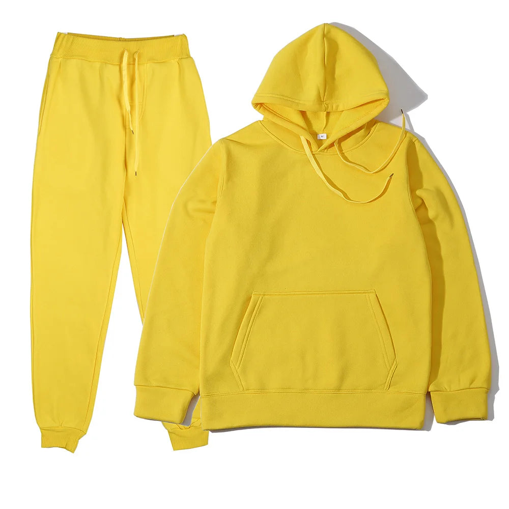 Men's Sports Suits Fashion Tracksuit Women Hoodies + Pants Two Pieces Sets Running Casual Sweatshirts Sweatpants Men's Clothing