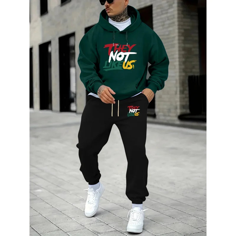 Men'S Sports Suit - Fashionable Long-Sleeved Hoodie And Casual Jogger Pants Very Suitable For Spring/Autumn Outdoor Activities