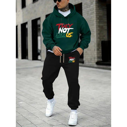 Men'S Sports Suit - Fashionable Long-Sleeved Hoodie And Casual Jogger Pants Very Suitable For Spring/Autumn Outdoor Activities