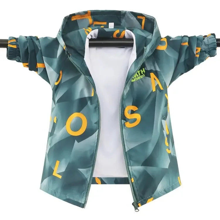 2023 Teenager Girls Jacket Fashion Casual Gradient Hooded Coat Boys Blazer Spring Autumn Windproof Sweet Coats Windbreaker