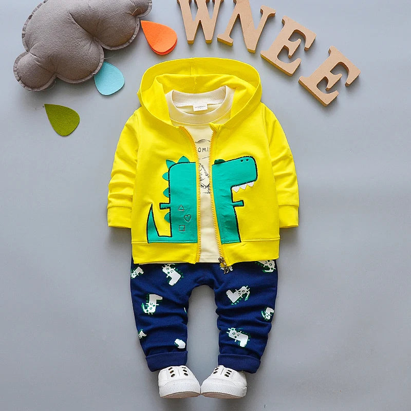 Baby Boy Clothing set fashion Cotton Hooded Tops+Pants 3pcs Outfits Infnat Boys Tracksuit newborn kids clothes Sets