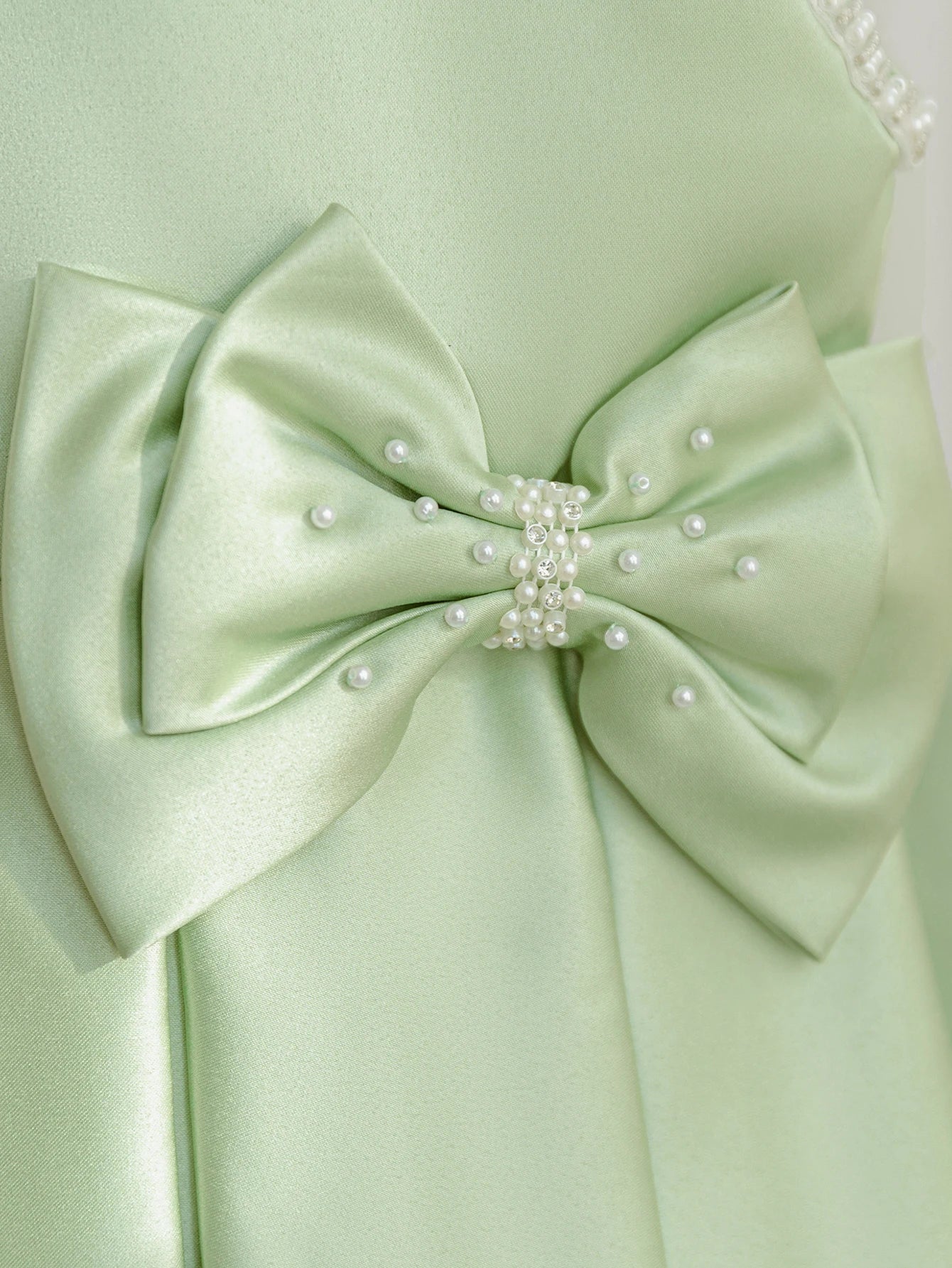 Girls Party Dresses Sleeveless Green Princess-style Dress Suitable for Wedding Flower Girl Birthday Party Evening Wear