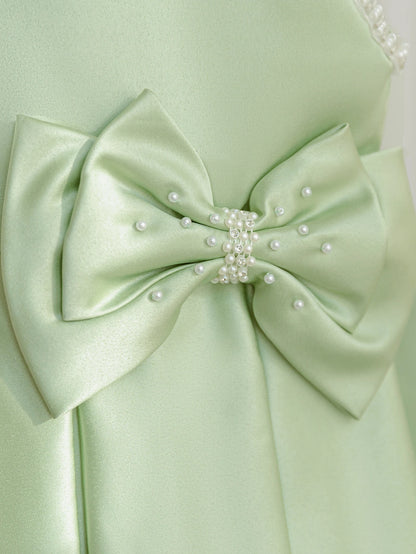 Girls Party Dresses Sleeveless Green Princess-style Dress Suitable for Wedding Flower Girl Birthday Party Evening Wear