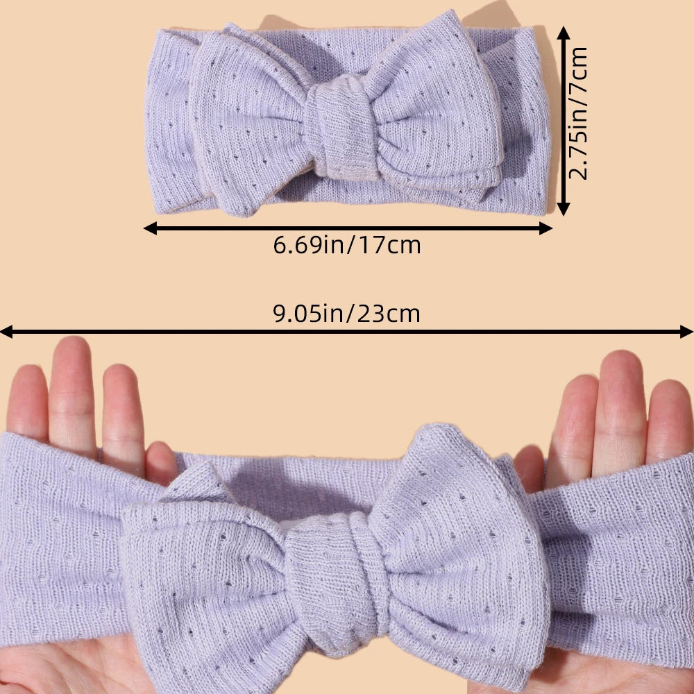 Baby Girl Hair Accessorie Solid Elastic Bow Hair Bands for Girls Soft Comfortable Baby Headband Cute Infant Photography Props