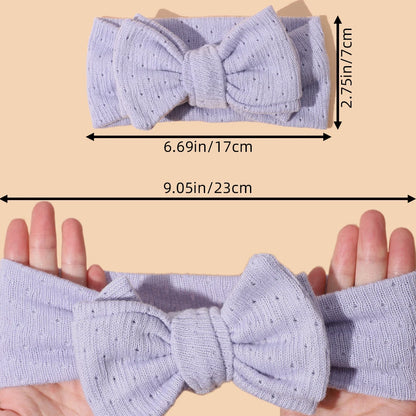 Baby Girl Hair Accessorie Solid Elastic Bow Hair Bands for Girls Soft Comfortable Baby Headband Cute Infant Photography Props