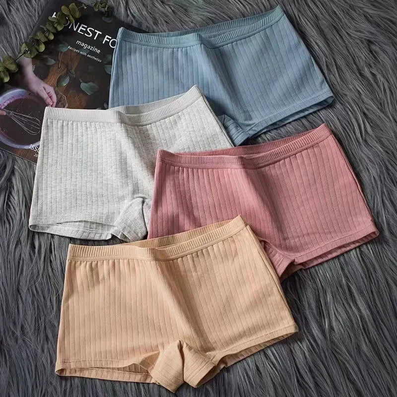 Women Boxers Underwear Cotton Ladies Safety Pants Female Seamless Underpants Solid Cozy Boyshorts Sexy Lingerie Трусы Женские