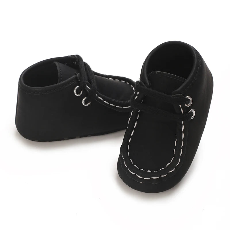 Classic Casual  Baby Shoes for Boys 0-1 Year Old Lace-Up Spring Autumn Soft Sole Comfortable Casual Walking Shoes