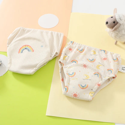 10 Pcs Reusable Baby Training Pants Washable Kids Cloth Diaper Nappies Changing Underwear Infant Toddler Potty Training Panties