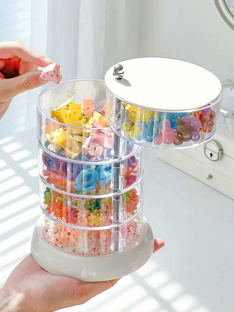 Baby hair accessories multi-layer  rotating children's headgear clip finishing little girl headrope rubber band jewelry