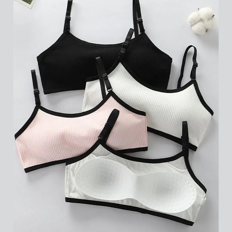 8-16 Years Teens Seamless Sport Underwear Teenage No Underwire Training Bras Girl's Sport Bras School Girl Soft Small Size Bra