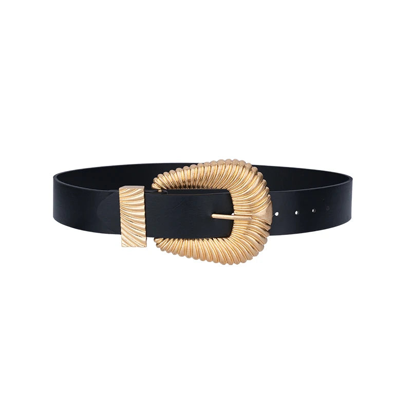 Luxury Women Belts Double G Buckle Genuine Leather Belts for Lady Vintage Jeans Casual Strap
