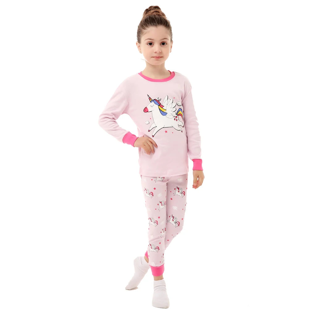 Boys Pajamas Sets 2 to 3 4 5 6 7 8 Years Cotton Long Sleeve Toddler Boy Pijama Autumn Winter Kids Sleepwear Set Children Clothes