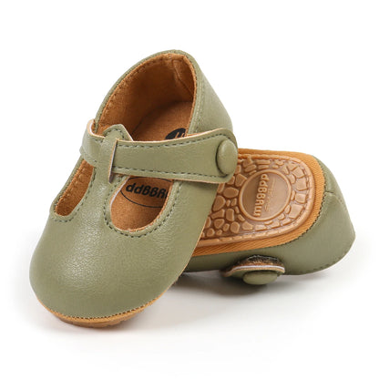 Baby Boys Girls Shoes Infant Leather Rubber Sole Anti-slip Toddler First Walkers Crib Shoes Newborn Girl Princess