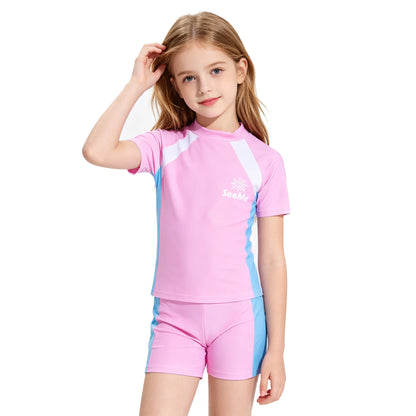Boys Beach Swimsuits Cool Kids 2026 Toddler Swimwear Shirt and Shorts Swimming Sets Spf Blue Bathing Suit 3 4 5 6 7 8 9 10 Years