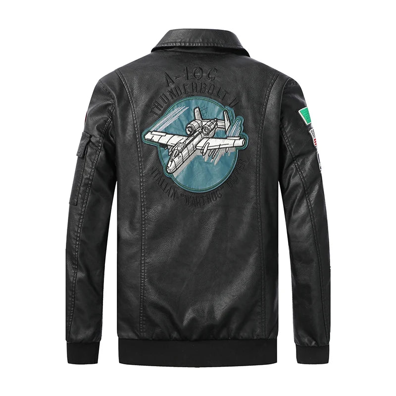 Man Leisure Fashion Locomotive Coats New Leather Clothing Jacket Spring Autumn Windproof Simplicity Keep Warm Coat Tops Man