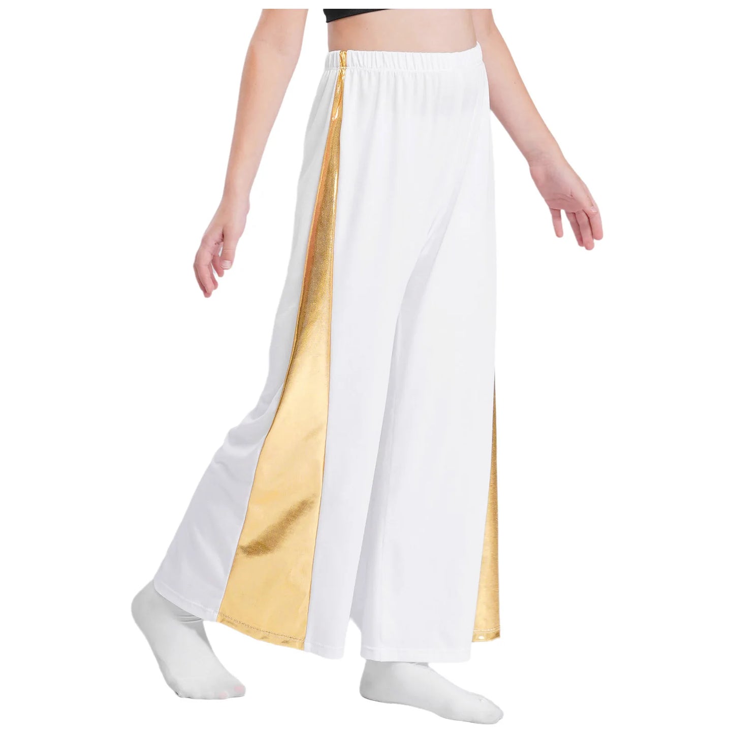 Girls Liturgical Dance Wide-Leg Pants Celebration of Spirit Palazzo Pants Worship Praise Dance Costume for Dancing Performance