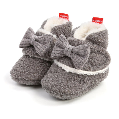 Baby Booties for Boys Girls with Soft Lining Non Slip Gripper Newborn Infant Slipper Socks Toddler First Walker Crib Shoes 0-18
