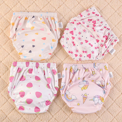 10 Pcs Reusable Baby Training Pants Washable Kids Cloth Diaper Nappies Changing Underwear Infant Toddler Potty Training Panties