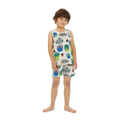 Girls Pajamas Sets 0 to 1 2 3 4 5 6 7 8 9 Years Cute Cat Print 100% Cotton Cartoon Boys Pyjamas Dino Kids Children Home Clothing