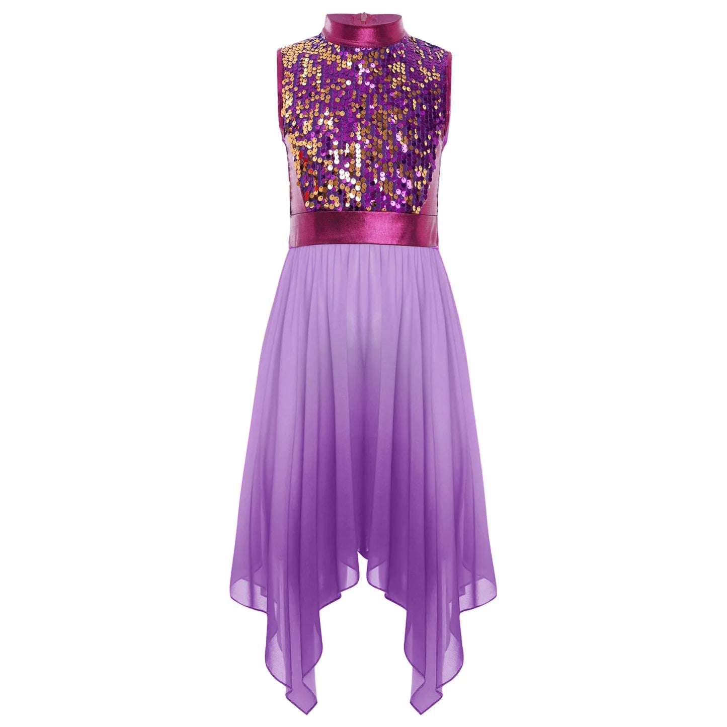 Girls Lyrical Dance Dress Kid Celebration of Spirit Church Dress Children Dancewear Stage Performance Wordhip Liturgical Costume