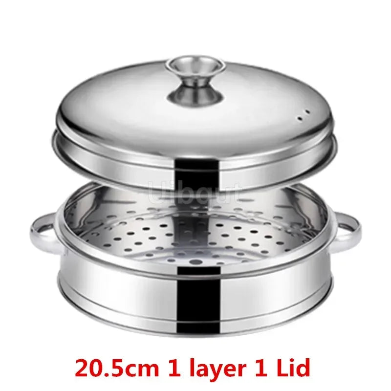 Stainless Steel Pot Steamer Rice Cooker Food Steaming Grid with Double Ear Drain Basket Kitchen Cooking bamboo steamer cooker
