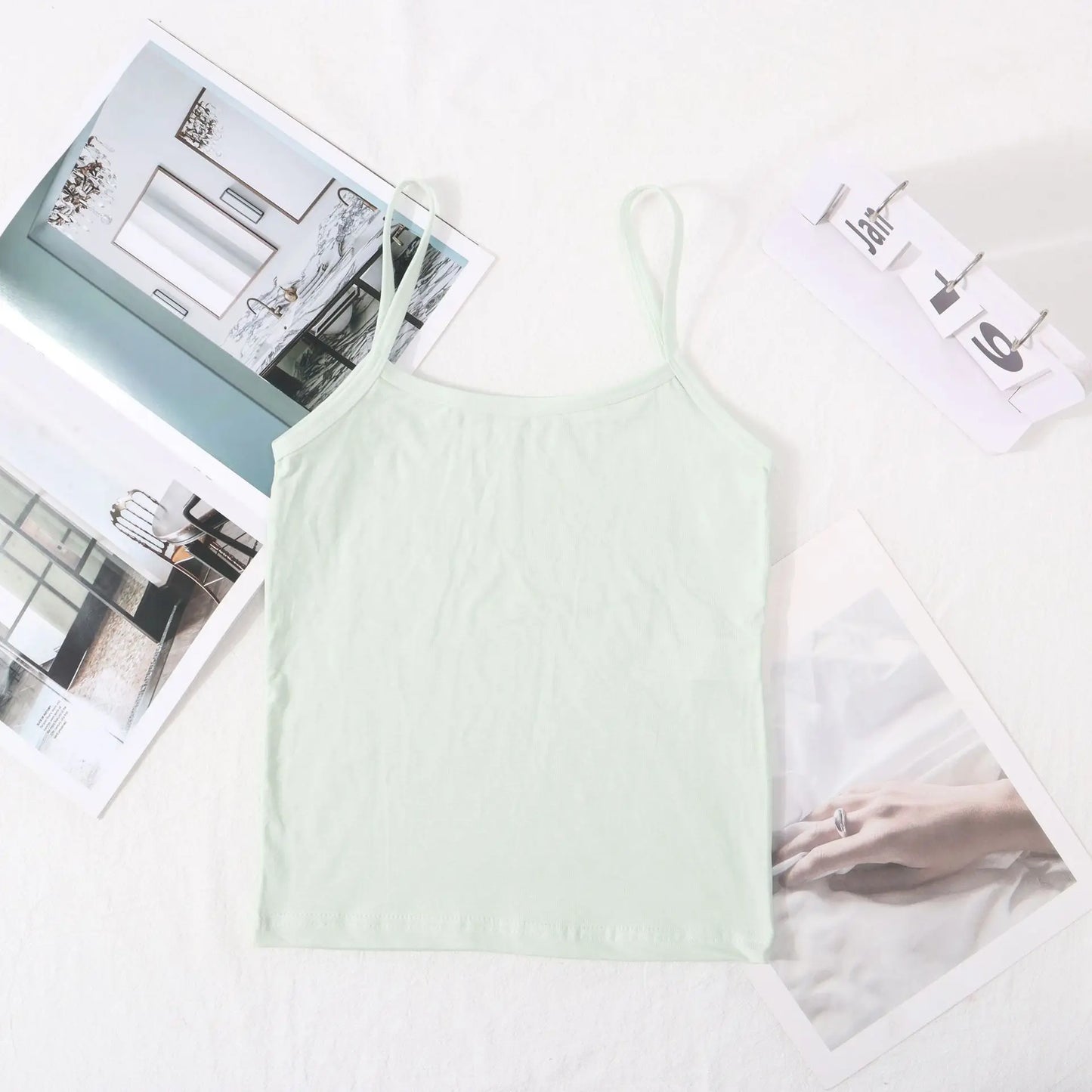 Adolescent Girls' Underwear Vest Without Steel Ring Elementary School Students' Strapless Solid Color Vest Children's Base Shirt