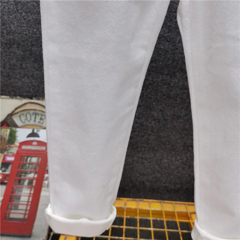 Boys Casual Pants Spring Autumn Children Pants Casual Girls Solid Color Trousers White/black Fashion Straight Pants 2-8Years Old
