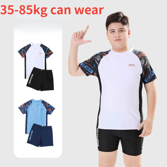 Children's Oversized Swimsuit Set, Beach Pants for Teenagers and Kids, Overweight and Enlarged Boys' Swimwear, Summer Beach Pant