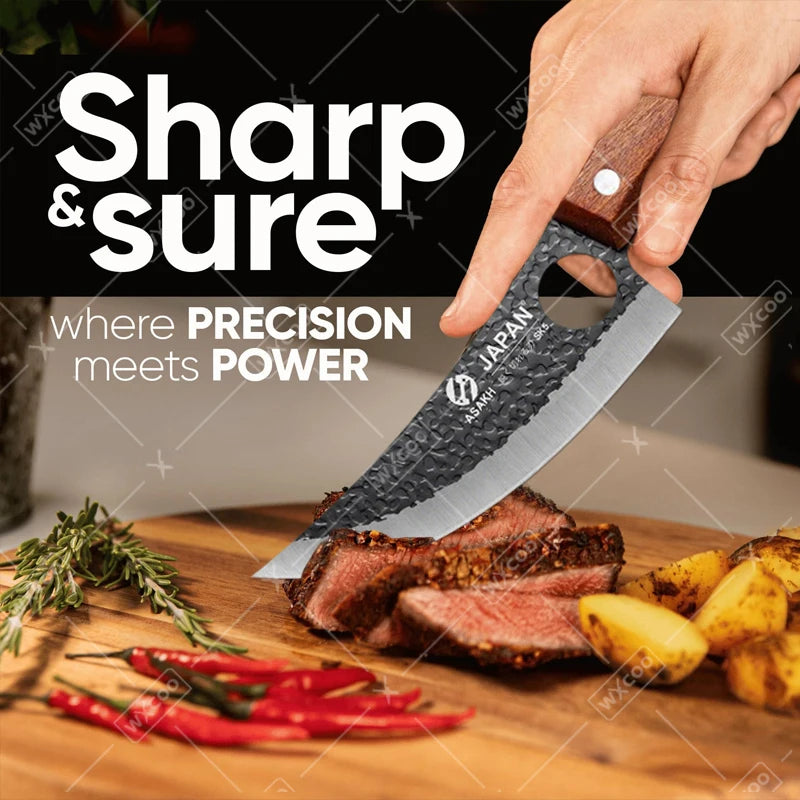 Professional Kitchen Boning Knife Hand-Forged Meat Cleaver Butcher Knife Household Fruit Slicing Vegetable Cutting Kitchen Knife