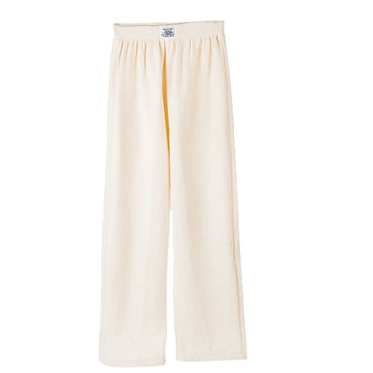 Girls Pants Autumn Winter Warm Trendy Children's Corduroy Casual Straight Trousers Kids Slimming Wide Leg Pants 4-14Years Old