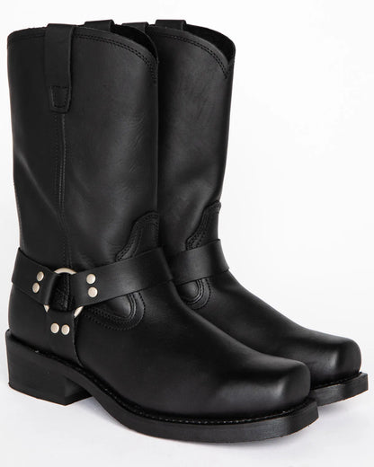 Men's Boots Handmade Men's Embroidery Thick Heel Mid-tube Boots European American Style Western Cowboy Boots Plus Size 39-48