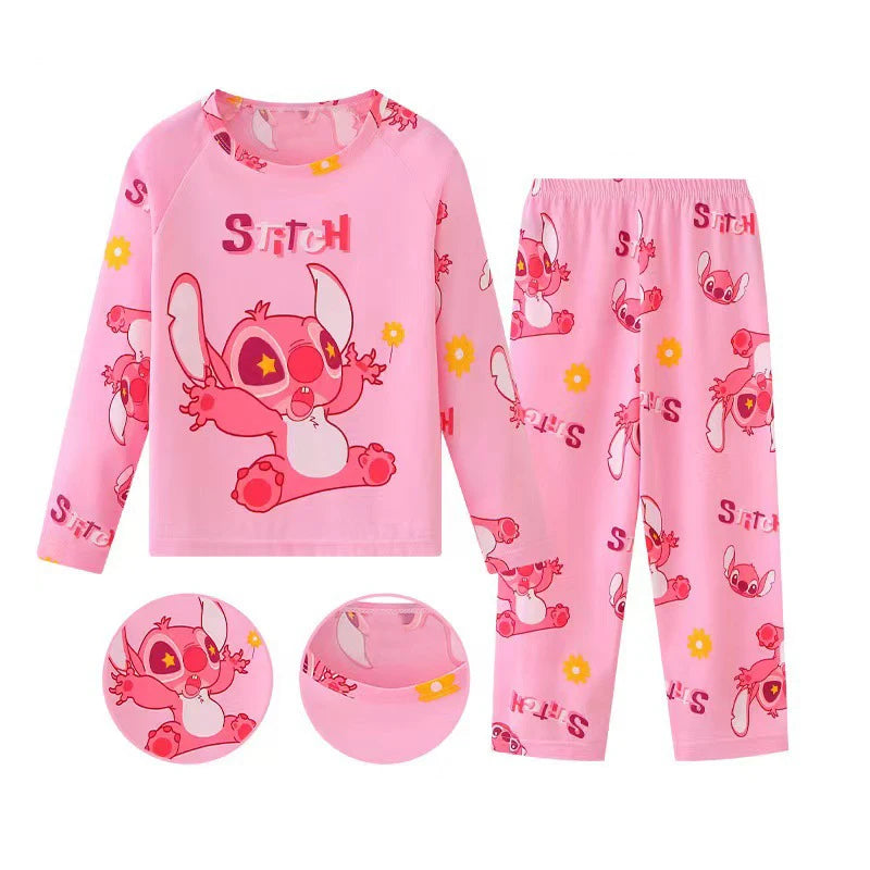 New Girls Pajamas Anna Elsa Clothing Sets Kids Long Sleeve +Pant 2Piece Children Home Clothing Girl Nightgown