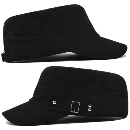 Hat Men's Flat Military Hat Is Simple And Versatile, Middle-Aged Hat Spring And Autumn Duck Tongue Casual Fashion New Style