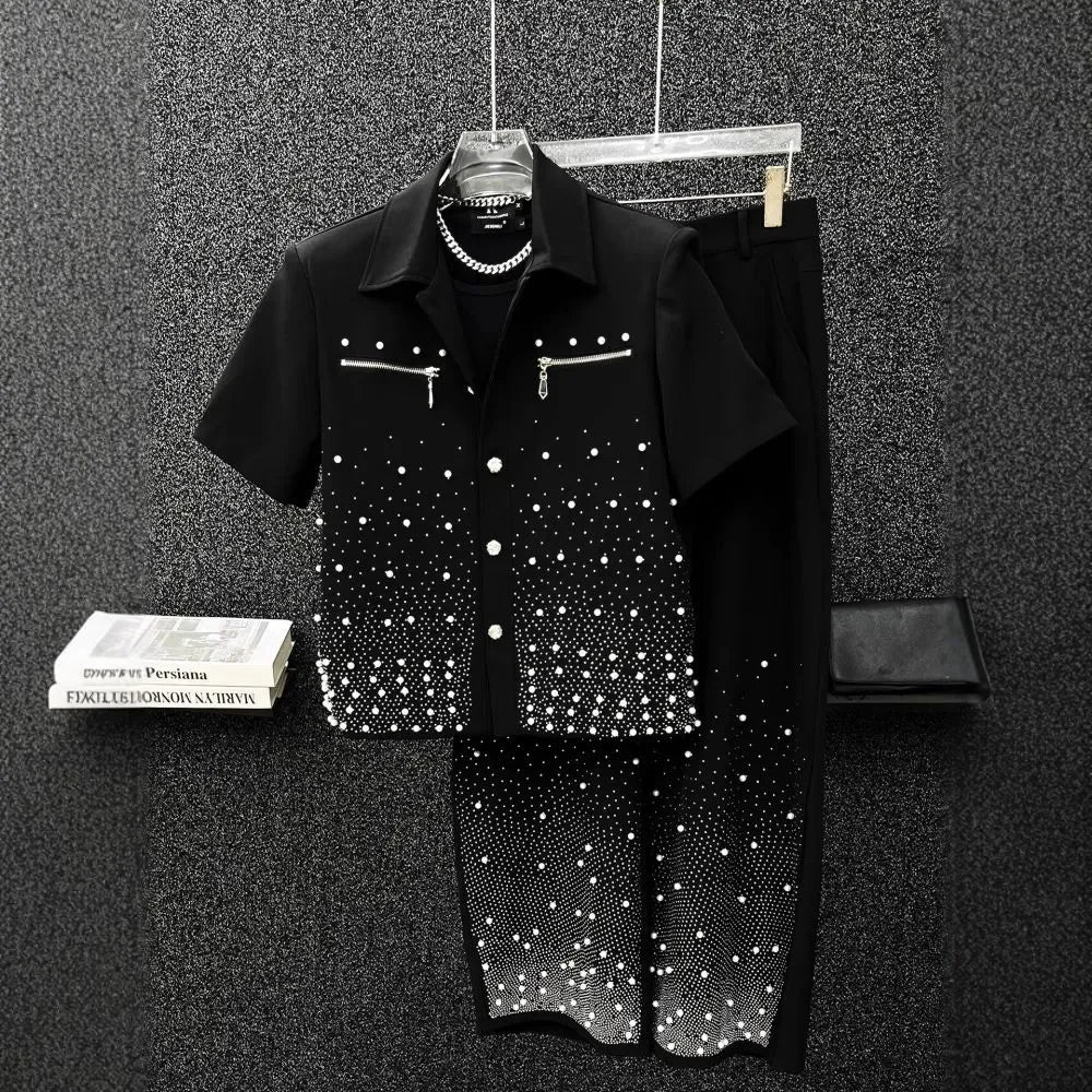 Men's 2025 New Short-sleeved Shirts Fashionable Casual Handsome Personalized Versatile Fashionable Casual and Versatile Tops