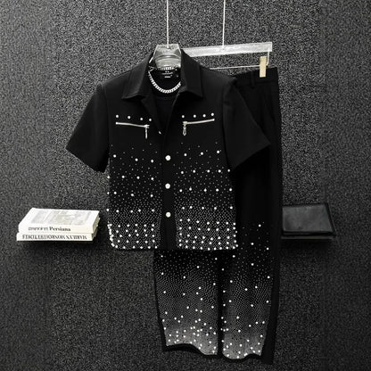 Men's 2025 New Short-sleeved Shirts Fashionable Casual Handsome Personalized Versatile Fashionable Casual and Versatile Tops