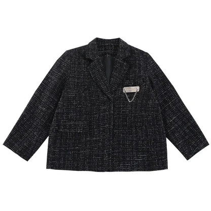 Teenage Girls Elegant Blazer Jackets New Arrivals 2025 Spring England Style Suits Tops High Quality Children Clothes Coats 5-14Y