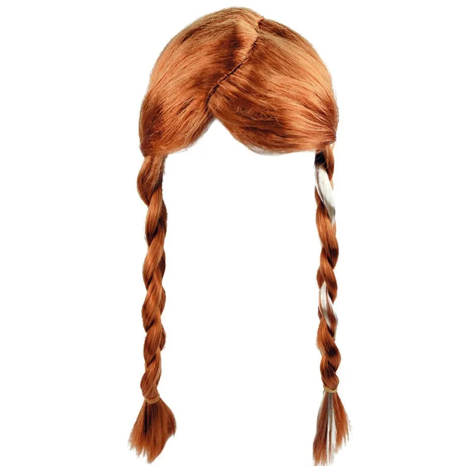 Girl Princess Accessories Kids Elsa Anna Wig Elza Gloves Necklace Earring Photography Props Children Cosplay Play Party Supplies