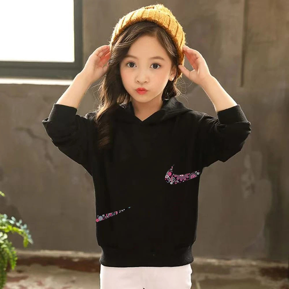 Children's Hoodie Coat +Pants black Children Boys Girls Hoodie Tops Leisure Sweatshirr Toddler 3-12 Year new fashion Clothing