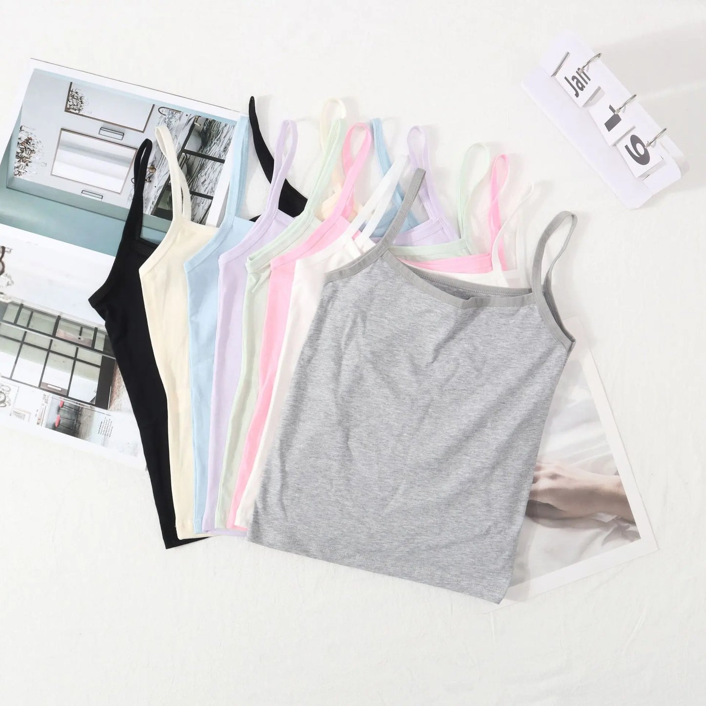 Adolescent Girls' Underwear Vest Without Steel Ring Elementary School Students' Strapless Solid Color Vest Children's Base Shirt
